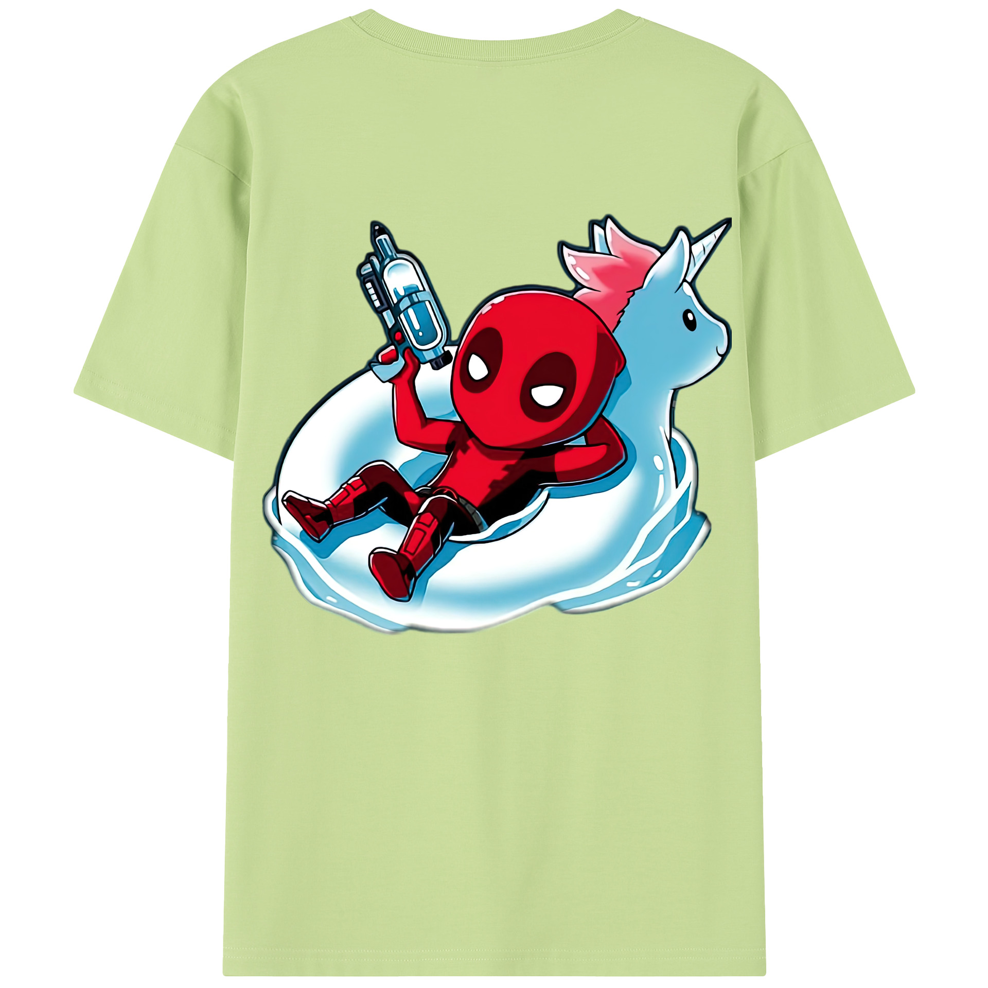 （画像用） Deadpool デッドプール 綿100％半袖Tシャツ（背面プリント）